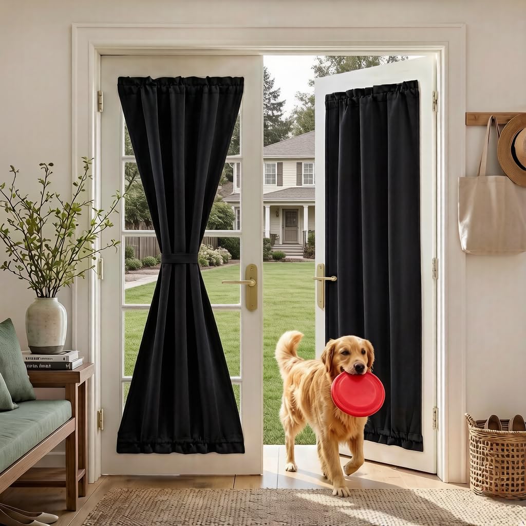 100% Blackout French Door Curtain R972986