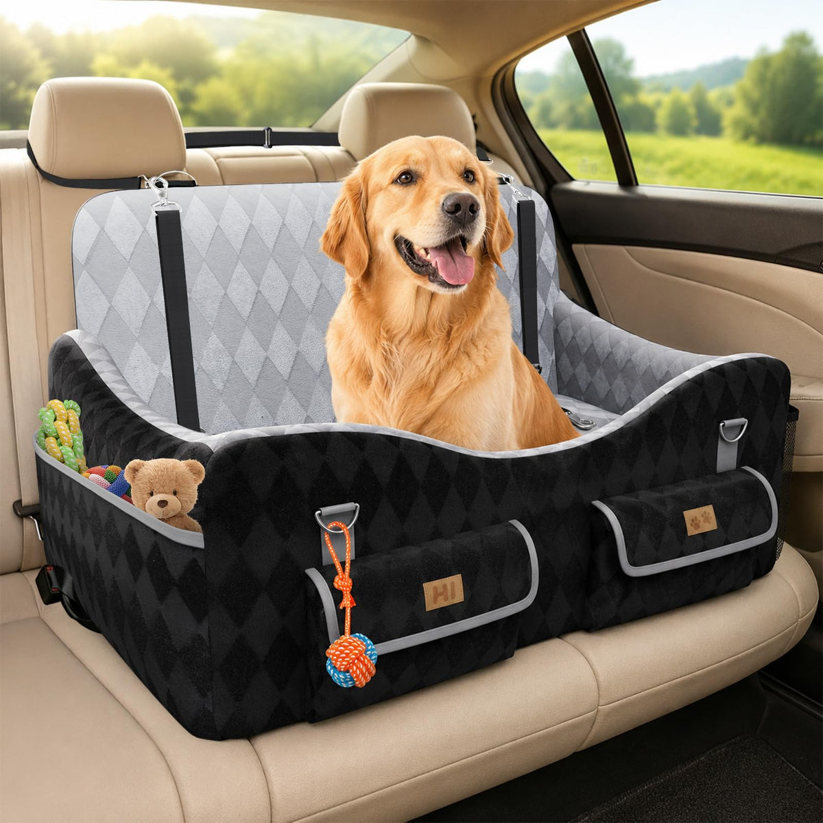 Medium & Large Dog Car Seat with Memory Foam Cushion N444420