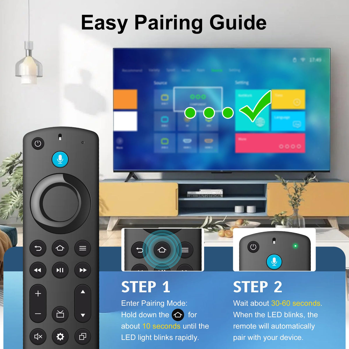 Remote Voice Replacement for Fire Stick Smart TVs N4949