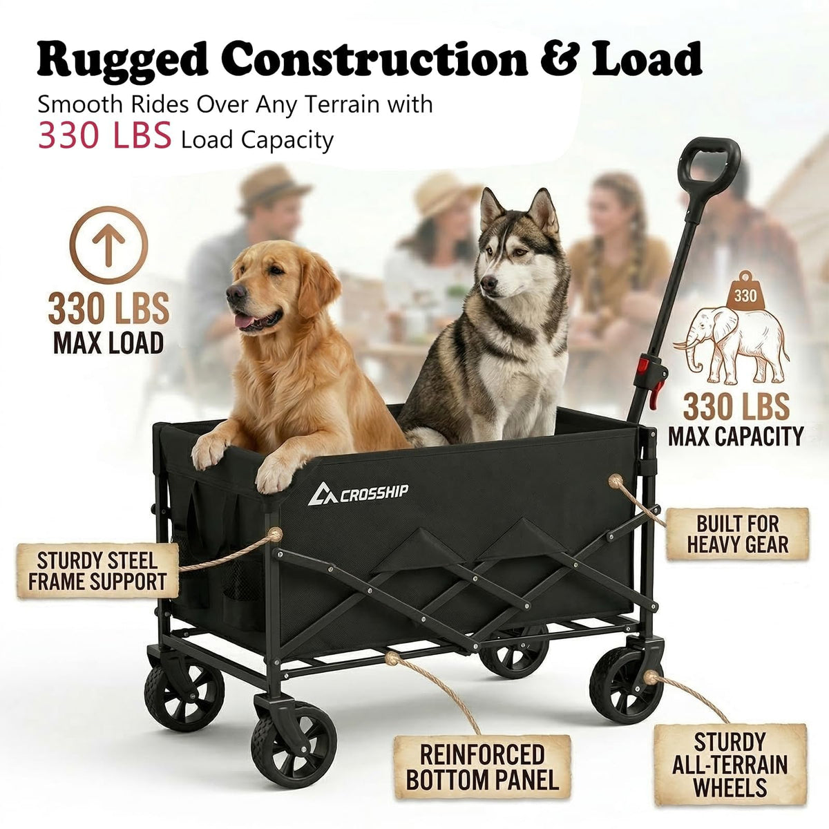 Folding Pet Wagon with Pet Pad P3293