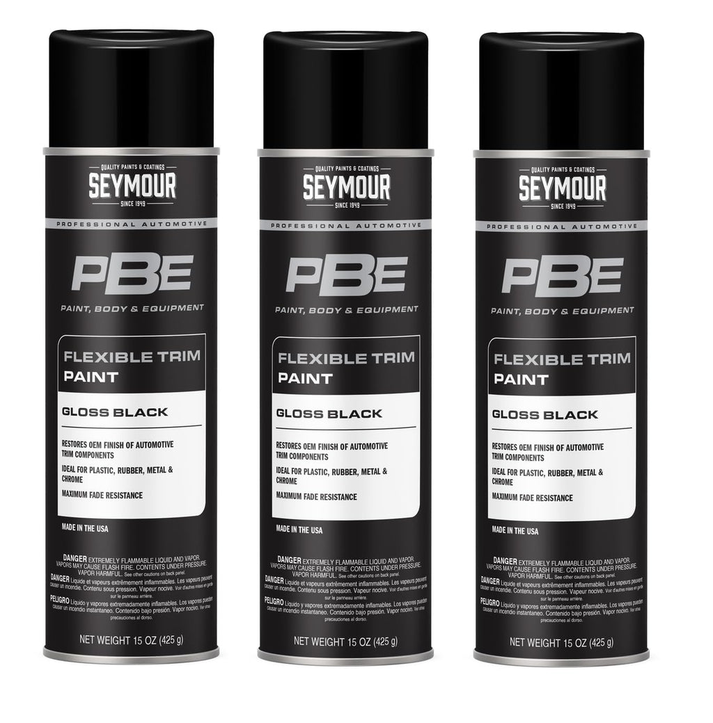 Gloss Black Trim Spray Paint 15 oz 3-Pack D7062