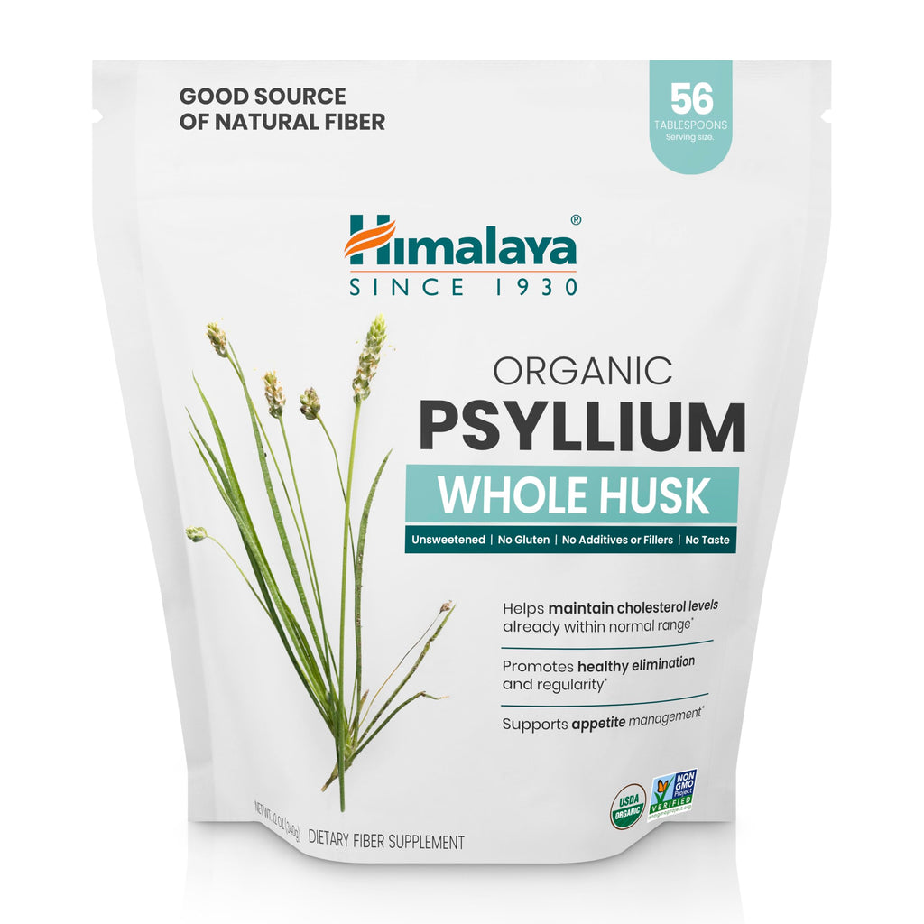 Organic Psyllium Whole Husk Fiber Supplement, Unflavored, 12 oz M312