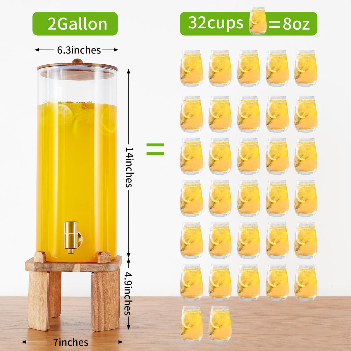 2 Gallon Drink Dispenser with Stand W608414