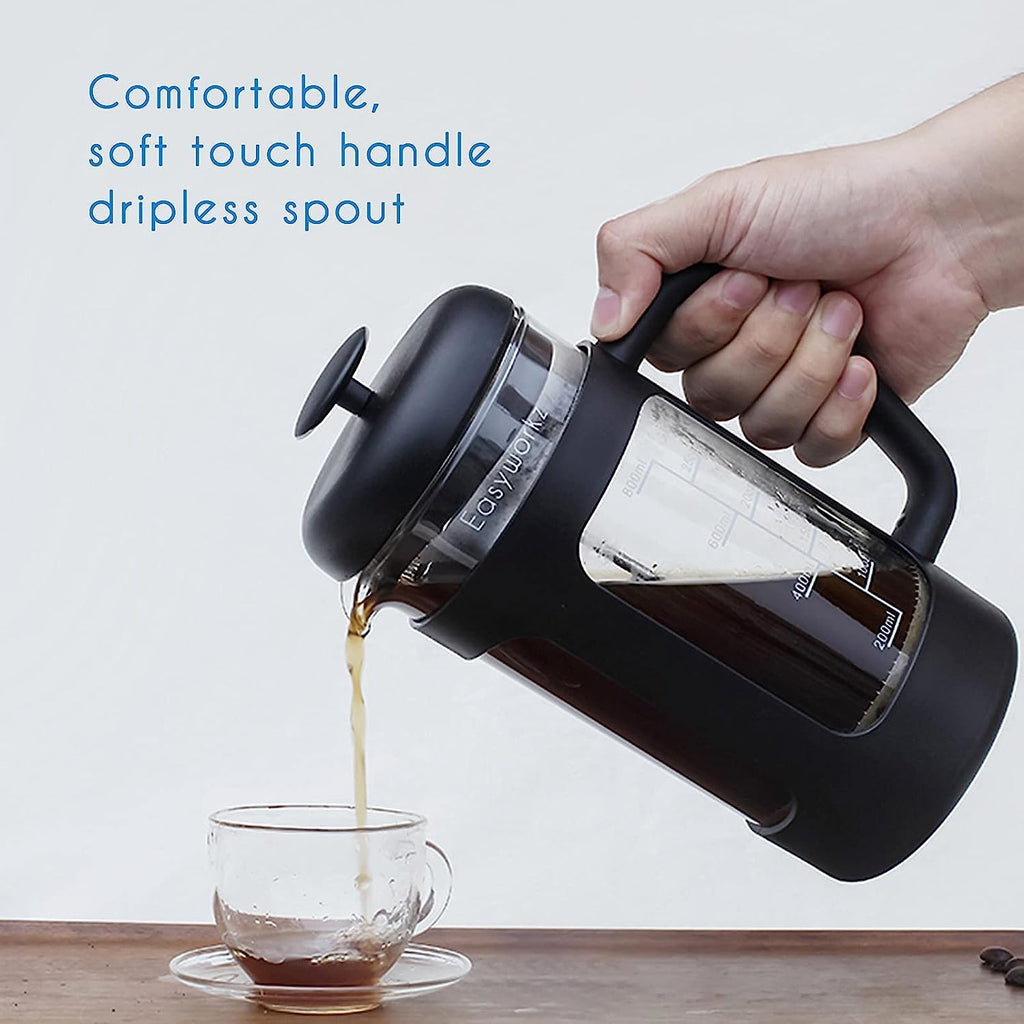 12 oz French Press Coffee Tea Maker with 10g Measuring Spoon G424116