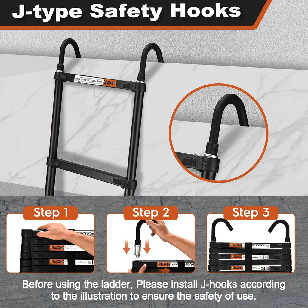 12.5FT Telescoping Extension Ladder J185897