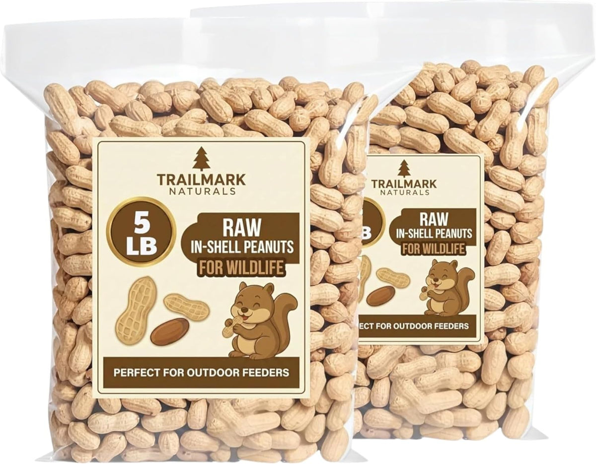Raw Peanuts for Squirrels and Birds, 2 Pack of 5 Lb Bags Z13592