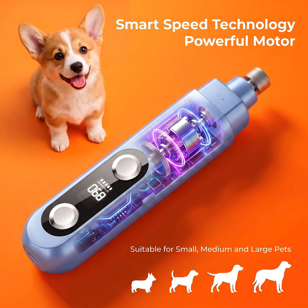5-Speed Ultra Quiet Dog Nail Grinder with LED Light U3239