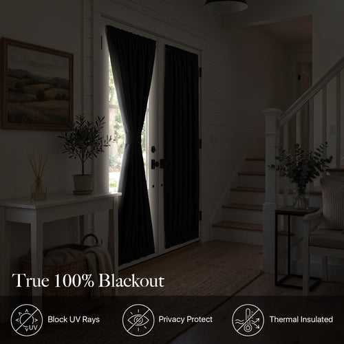 100% Blackout French Door Curtain R972986