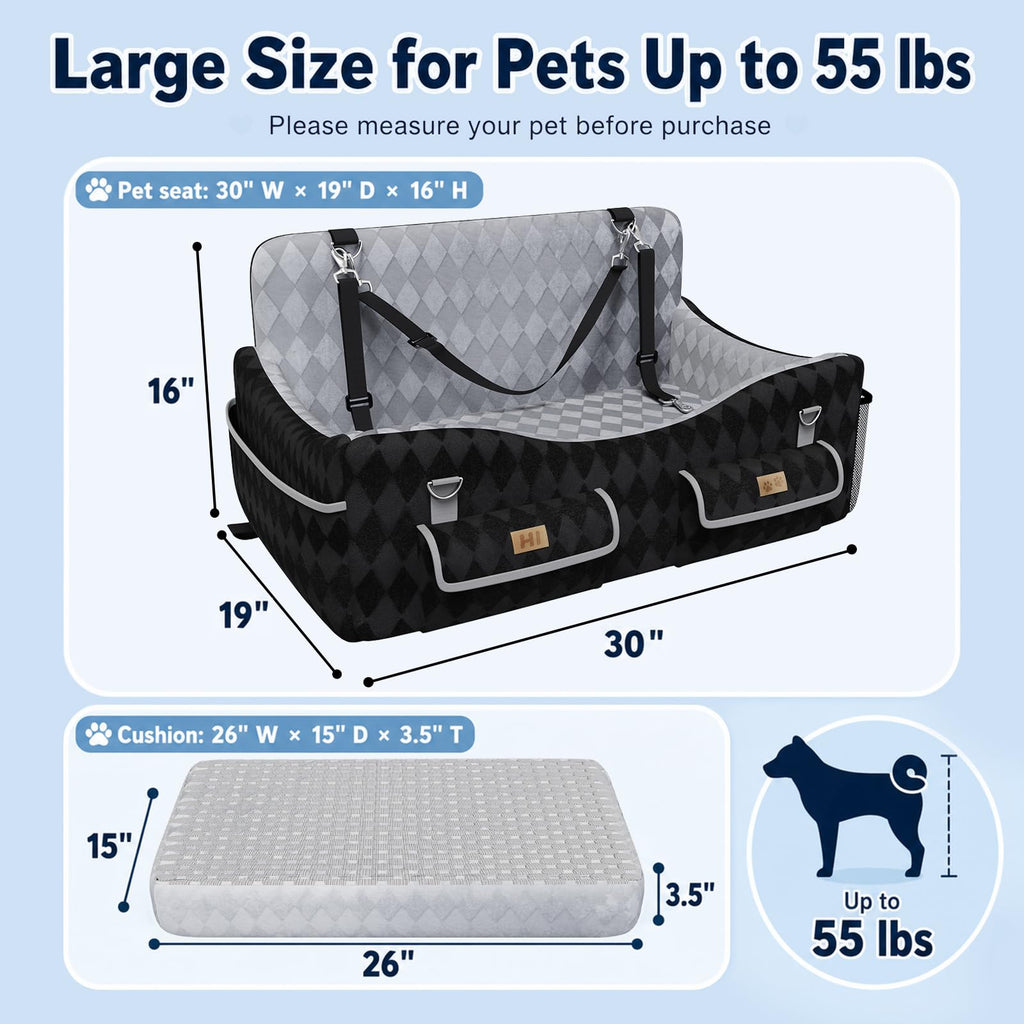 Medium & Large Dog Car Seat with Memory Foam Cushion N444420
