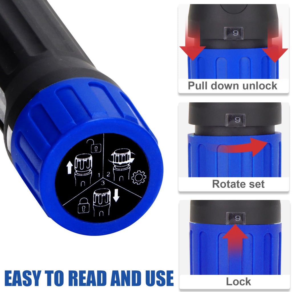 Torque Screwdriver Wrench Set, 10 to 70 Inch Pounds S716