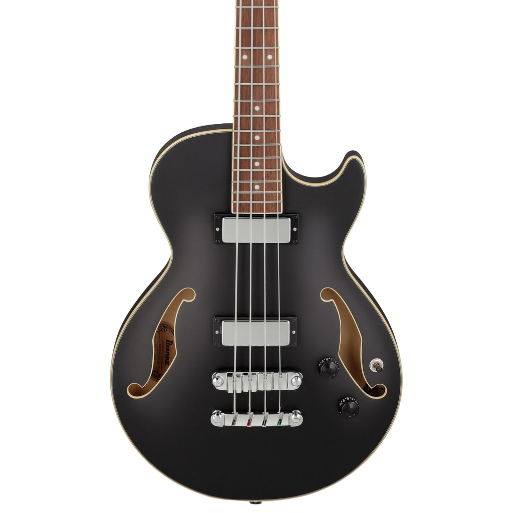 Black Flat Semi-hollow Bass Guitar Y399