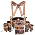 7-Piece Tool Belt Rig with 16 Pockets and Dual Hammer Loops O2994