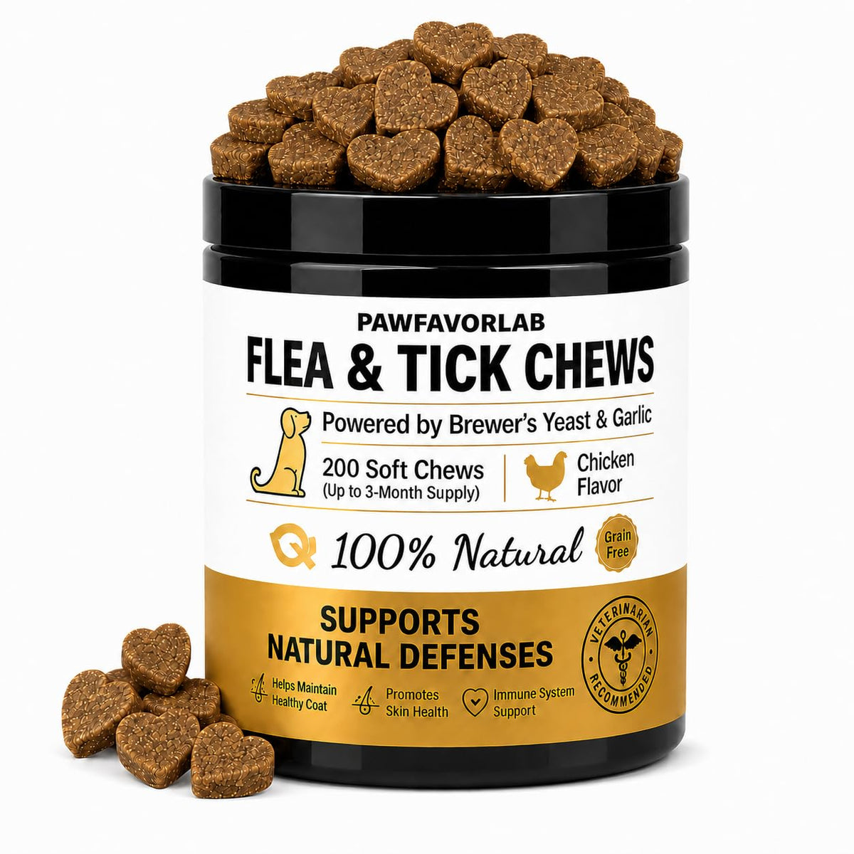 Chicken Flavor Soft Chews for Dogs - 200 Count B563446