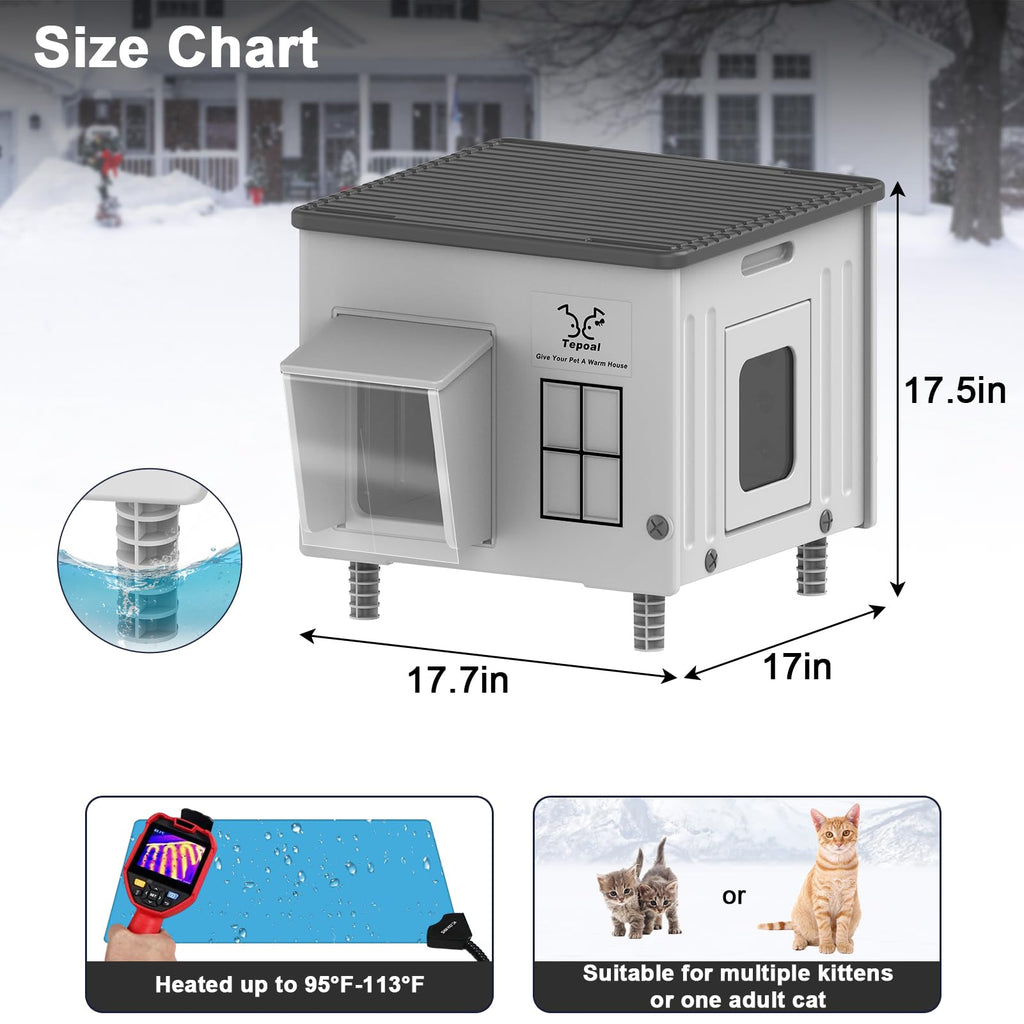 Heated Insulated Cat House X591069