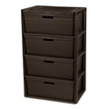 Gray Plastic 3-Drawer Storage Tower with Bins Q42605