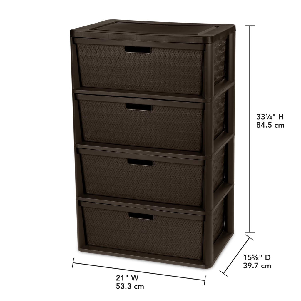 Gray Plastic 3-Drawer Storage Tower with Bins Q42605