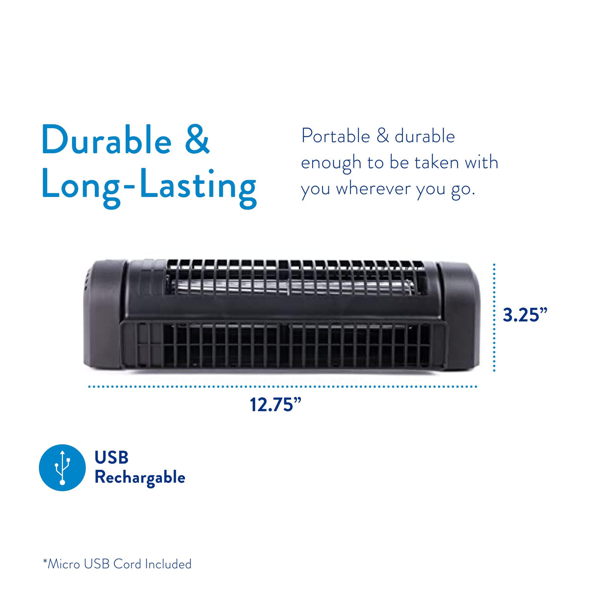 Rechargeable Personal Fan Adjustable Multi-Speed T5084