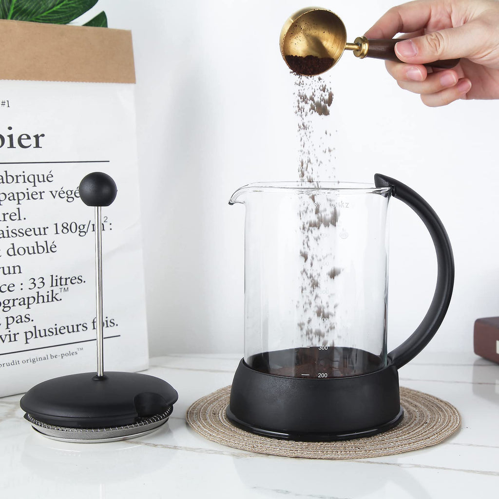 12 oz French Press Coffee Tea Maker with 10g Measuring Spoon G424116