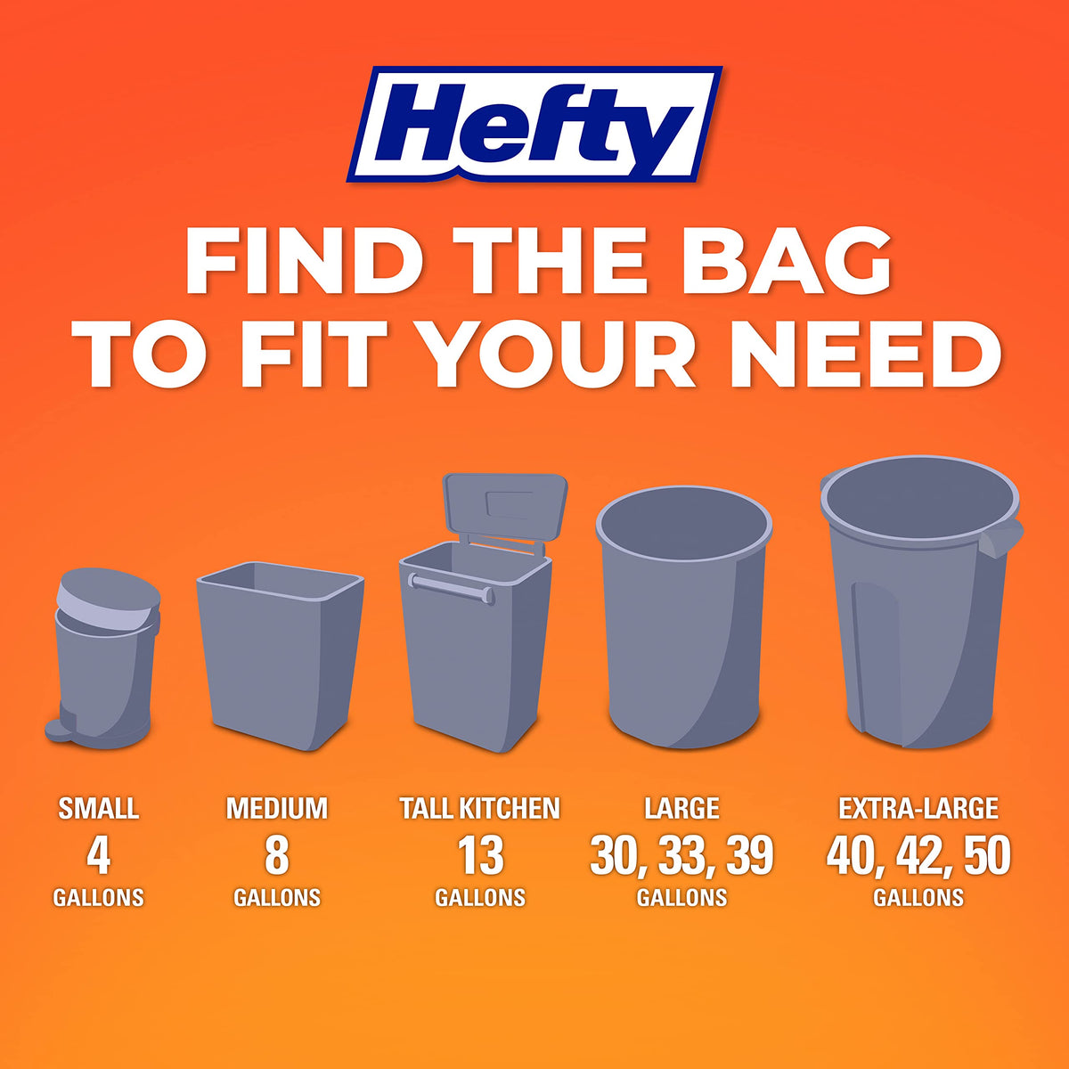 4 Gallon Lavender Scent Trash Bags 52ct S310544