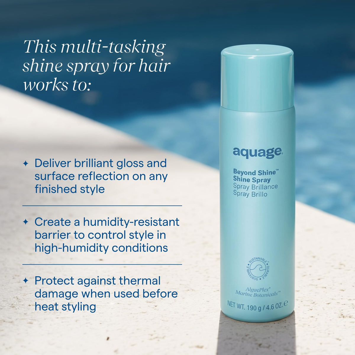 Shine Spray & Heat Protectant Hair Mist, 4.6 oz D32169