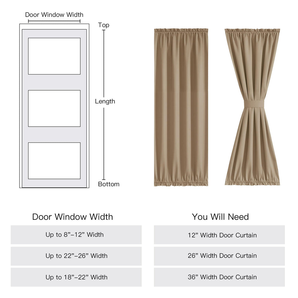 100% Blackout French Door Curtain R972986