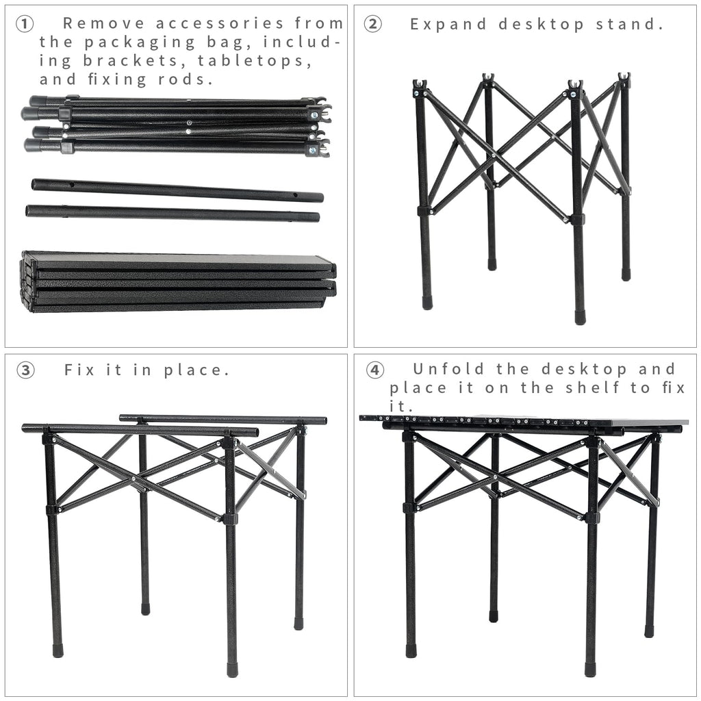 Portable Aluminum Folding Camping Table with Carry Bag P927