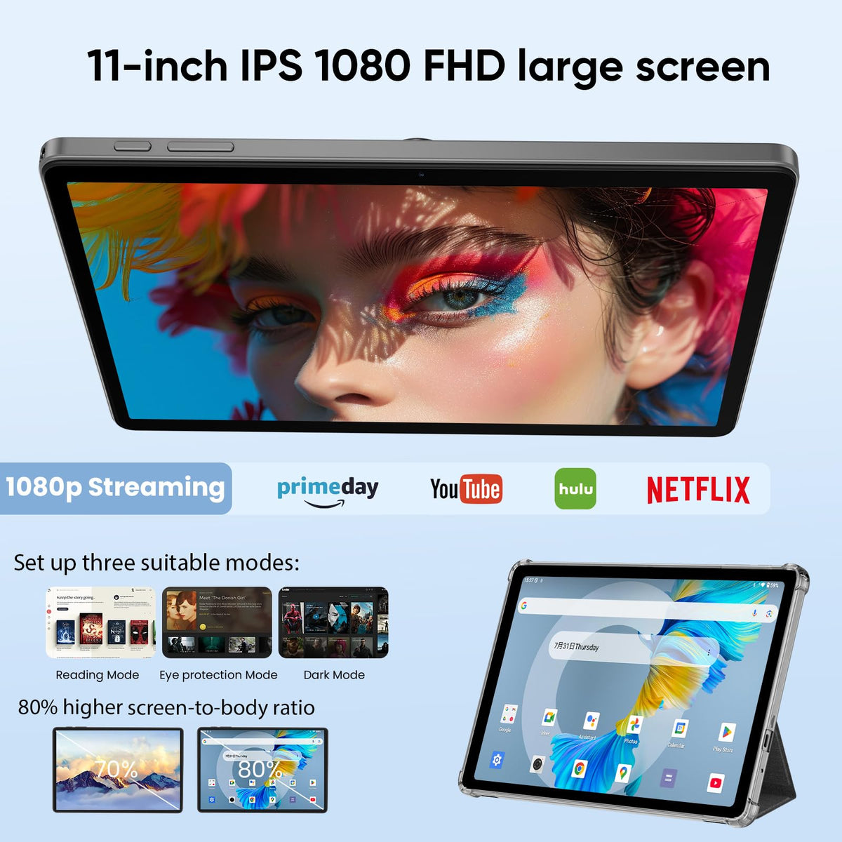 10.1" Android Tablet Octa-core 10GB RAM 64GB ROM Gray J923