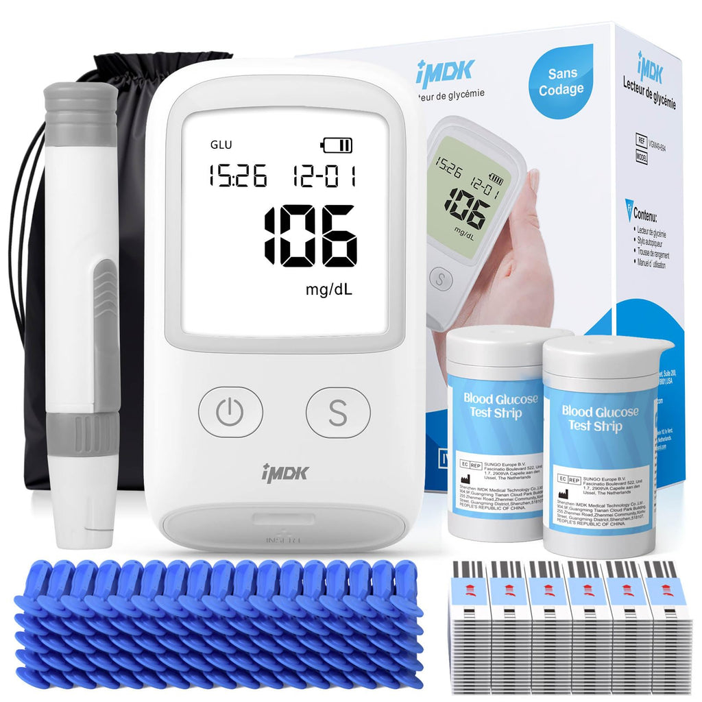 Blood Glucose Monitor Kit with 100 Strips and 100 Lancets C35865
