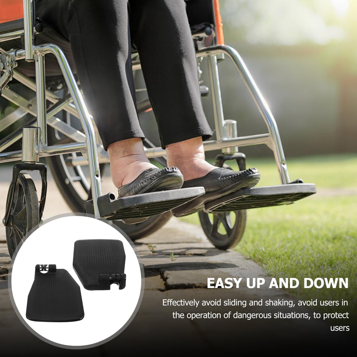 Heavy Duty Plastic Wheelchair Footrests Z526