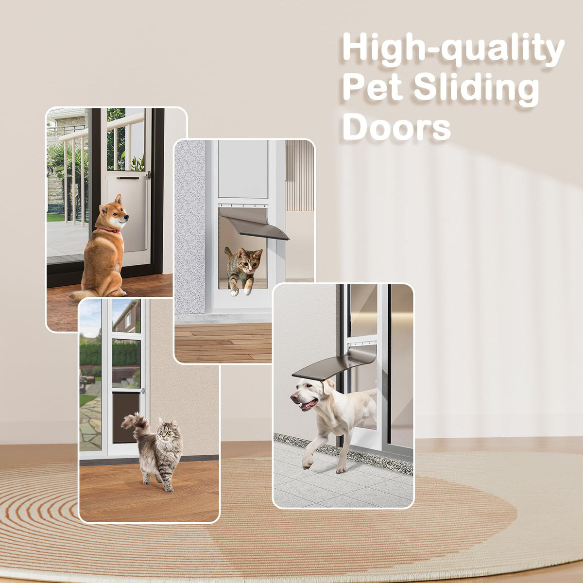 Adjustable Height Sliding Glass Door Dog Door F320771