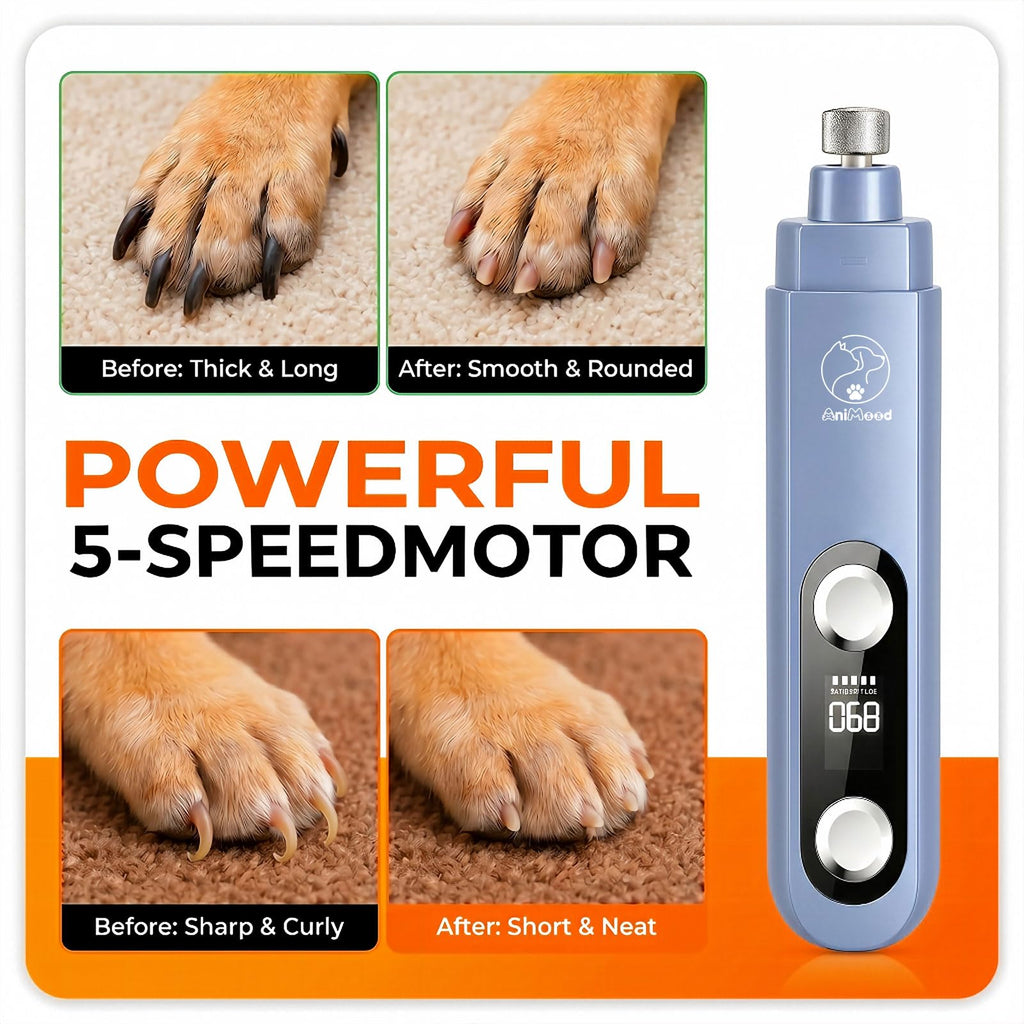 5-Speed Ultra Quiet Dog Nail Grinder with LED Light U3239