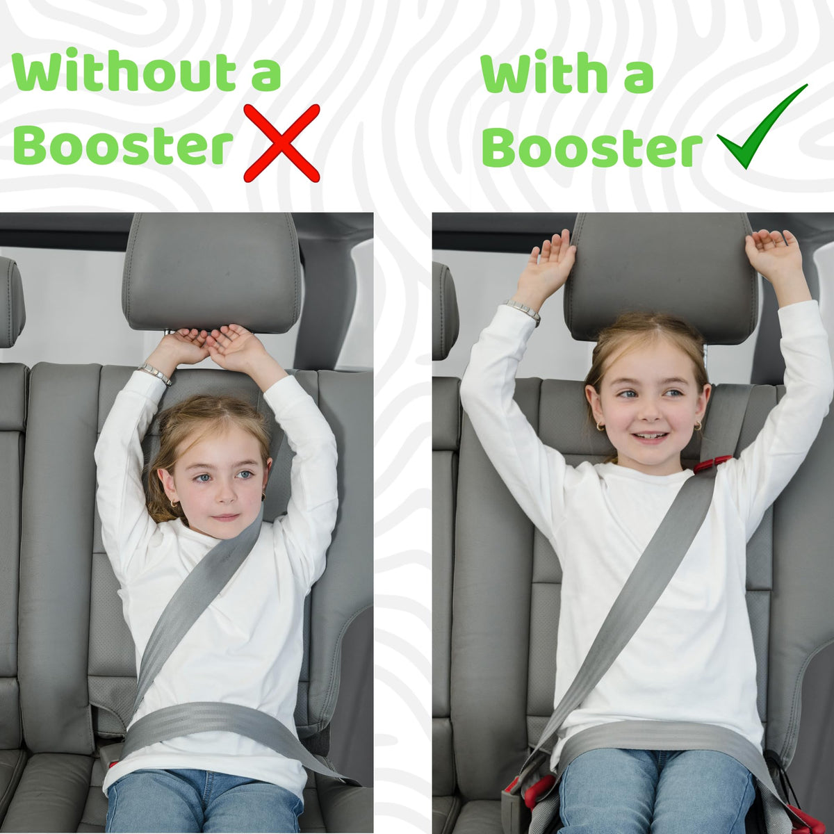 Inflatable Backless Booster Car Seat B163