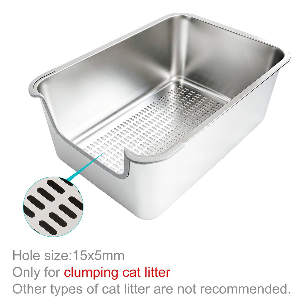 Stainless Steel Sifting Cat Litter Box U27042