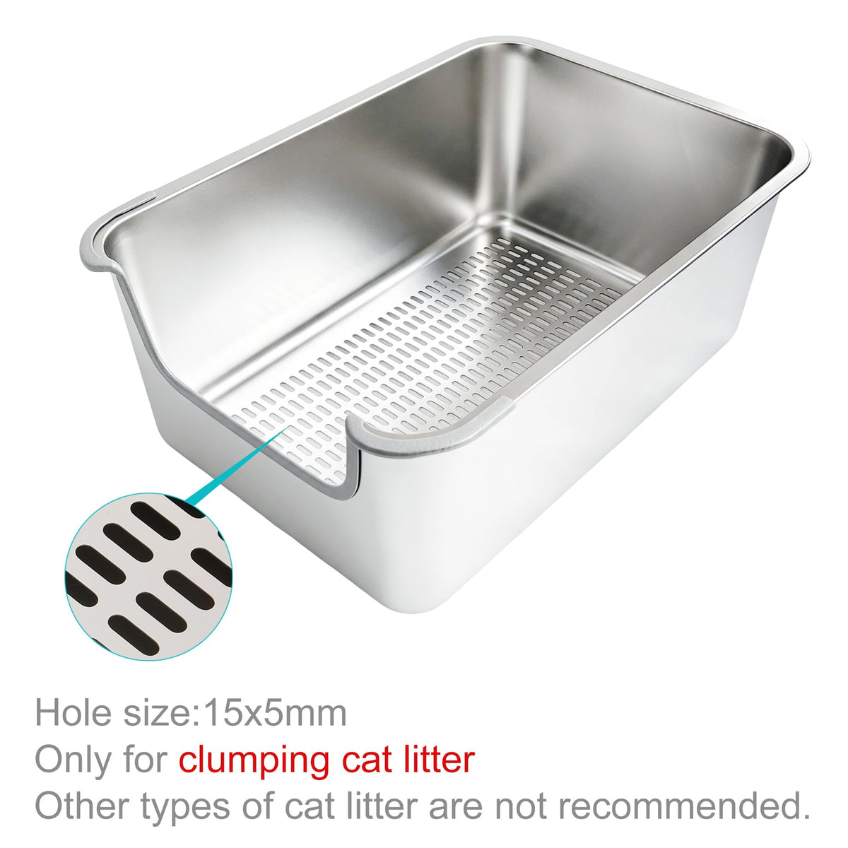 Stainless Steel Sifting Cat Litter Box U27042