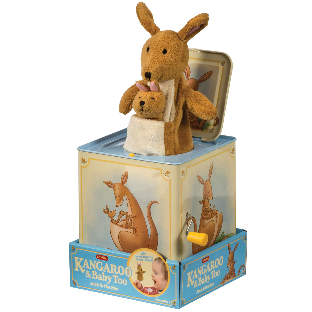 Jack in Box Kangaroo Pop-Up Music Toy with Finger Puppet S5010