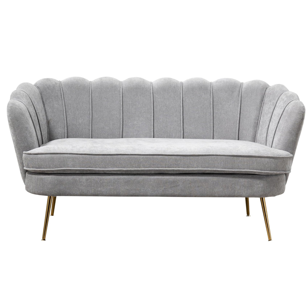 Light Grey Chenille 2-Seater Loveseat Sofa J94174