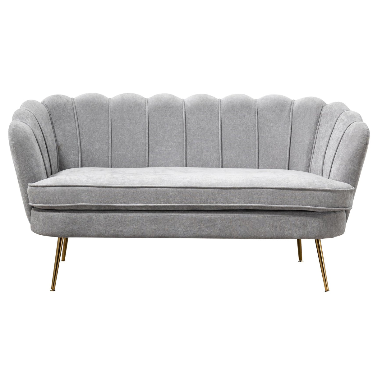 Light Grey Chenille 2-Seater Loveseat Sofa J94174