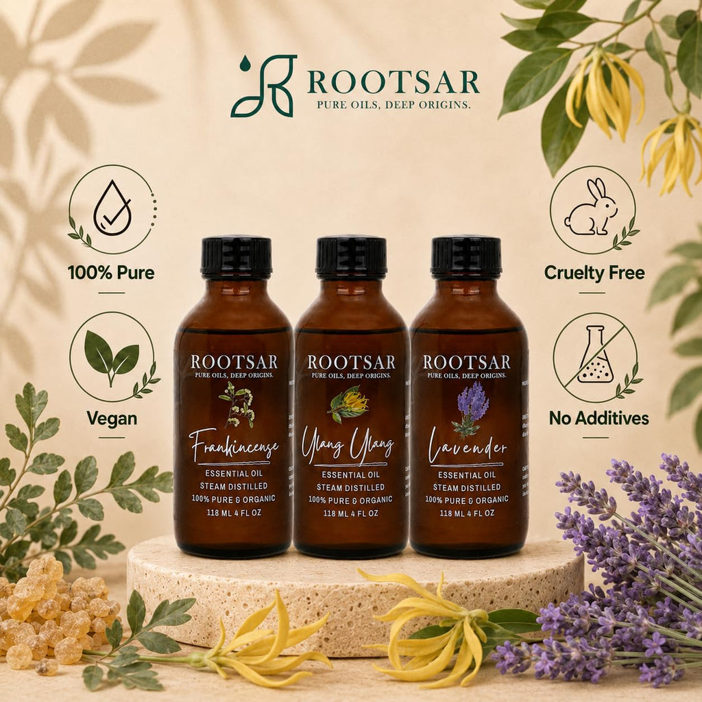 3 Pack Lavender Ylang Ylang Frankincense Essential Oils 4 Fl Oz L654