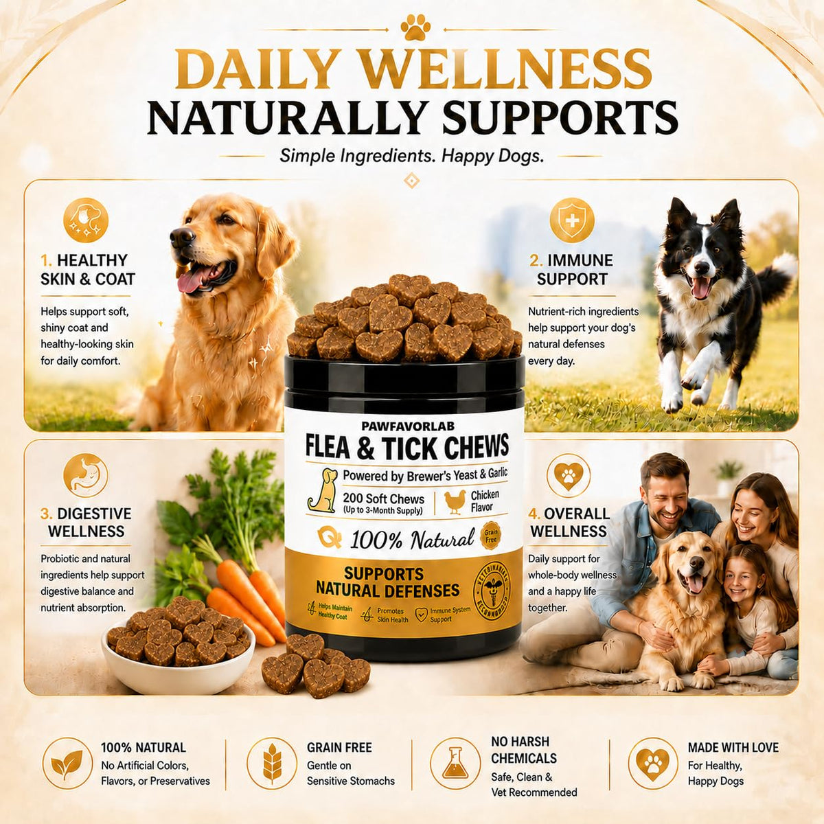 Chicken Flavor Soft Chews for Dogs - 200 Count B563446