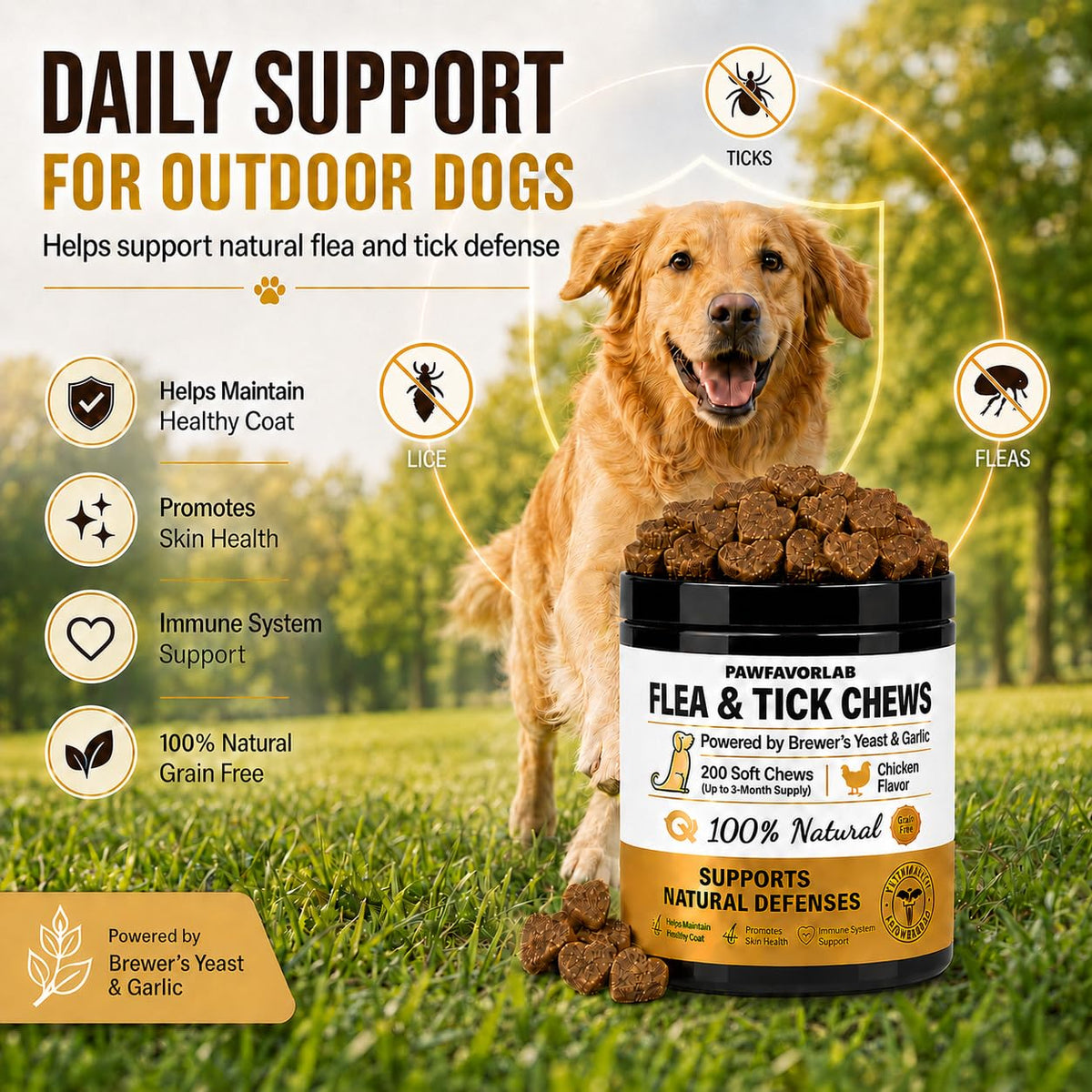 Chicken Flavor Soft Chews for Dogs - 200 Count B563446