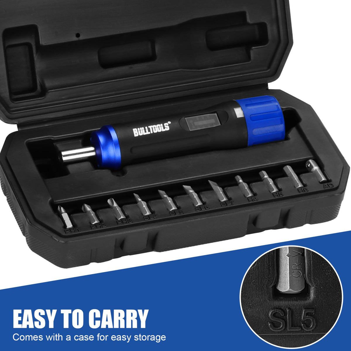 Torque Screwdriver Wrench Set, 10 to 70 Inch Pounds S716