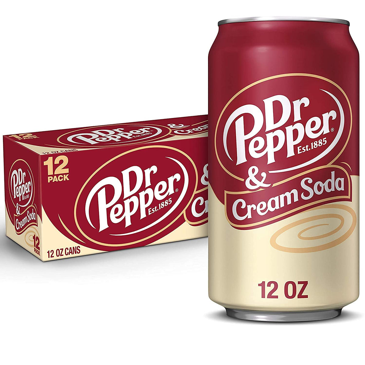 Dr Pepper and Cream Soda Zero 12 fl oz Cans 24 Count E133594