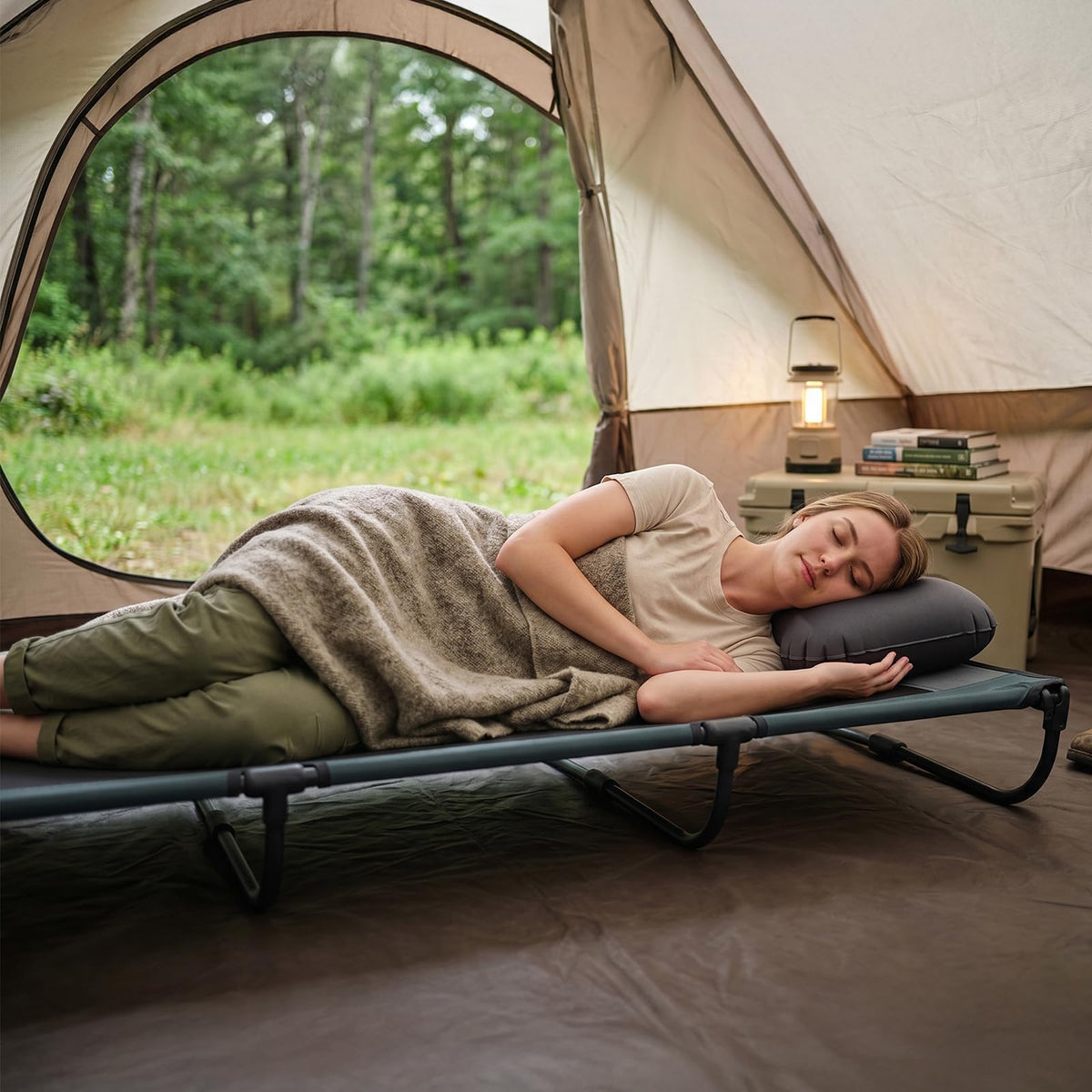 Ultralight Aluminum Camping Cot, Black X3393