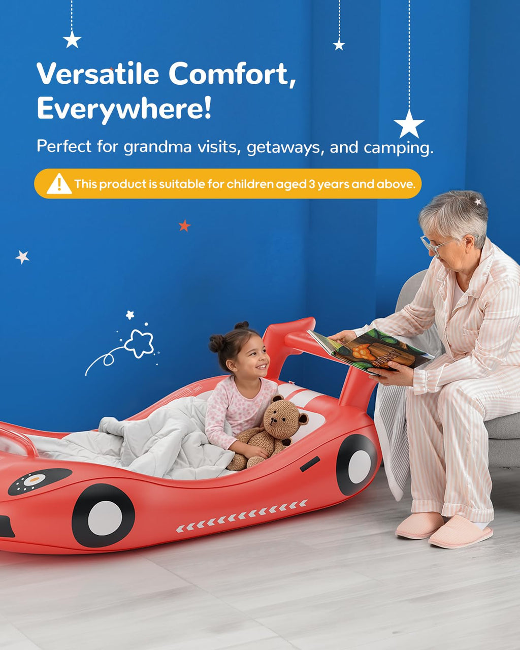 Inflatable Toddler Travel Bed with Electric Pump V92650