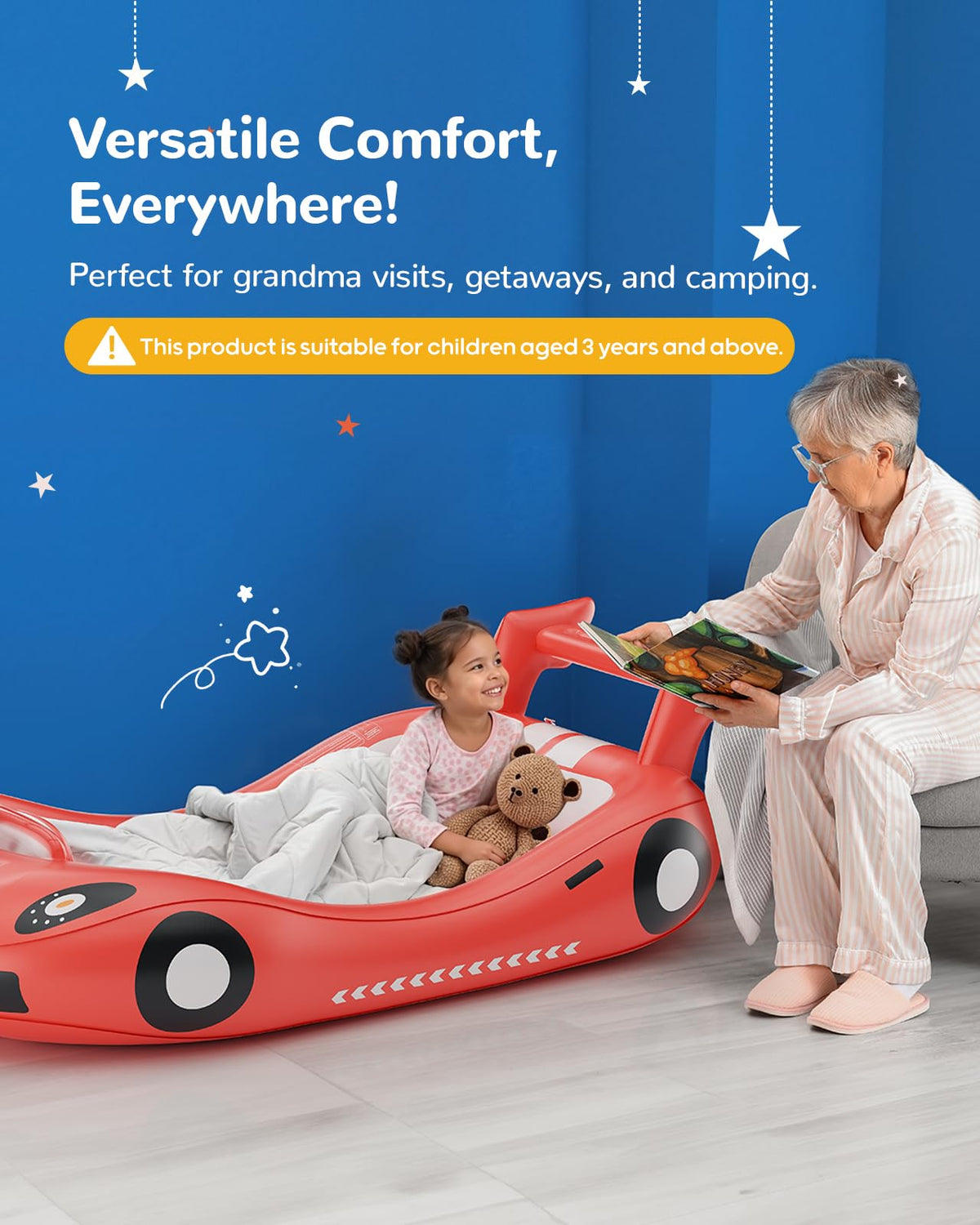 Inflatable Toddler Travel Bed with Electric Pump V92650