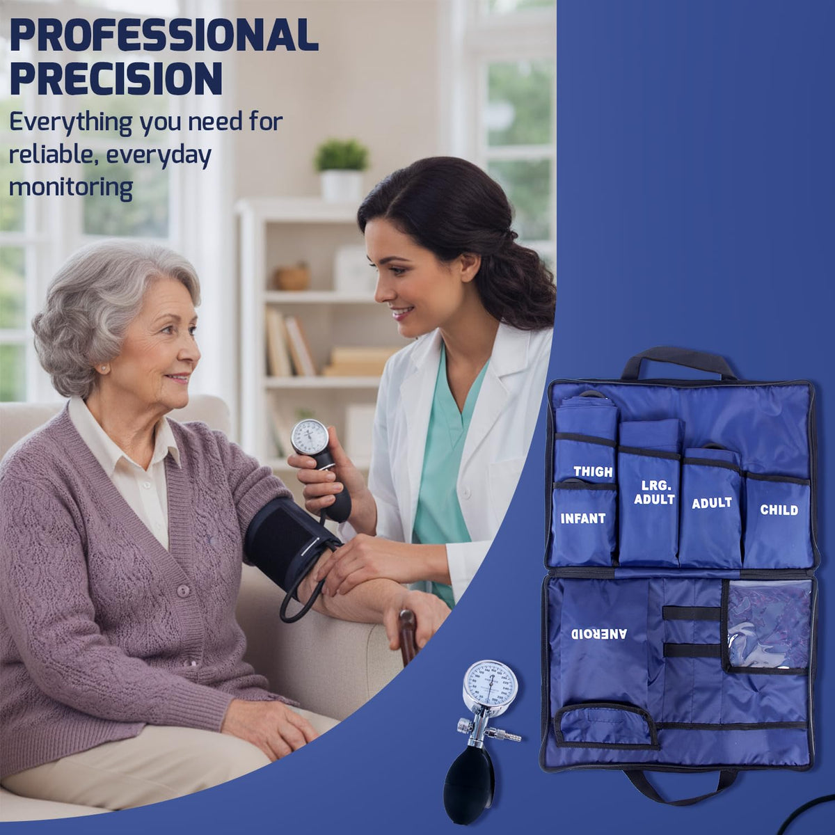 Manual Blood Pressure Monitor Set with 5 Cuffs S605887