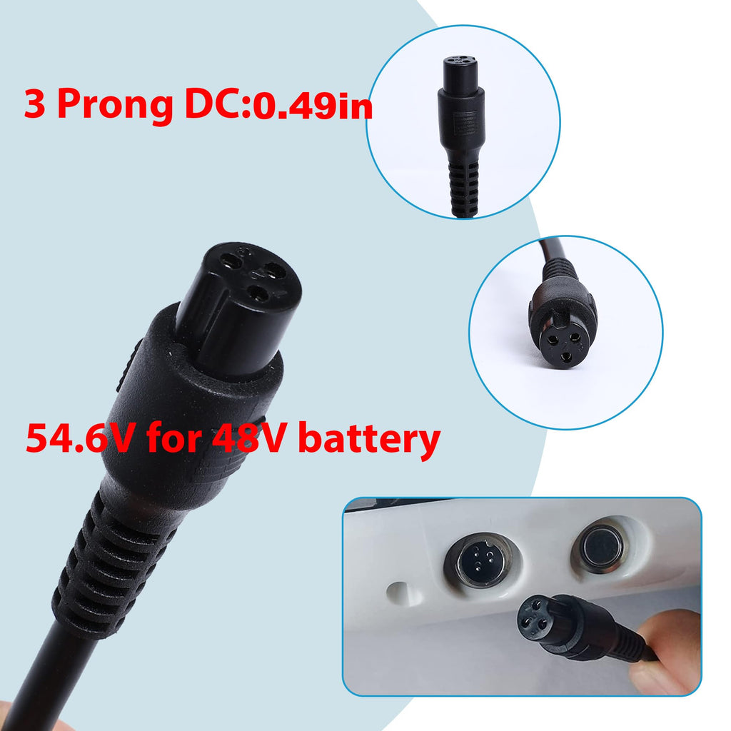 54.6V Power Adapter for Electric Bike Electric Scooter H689