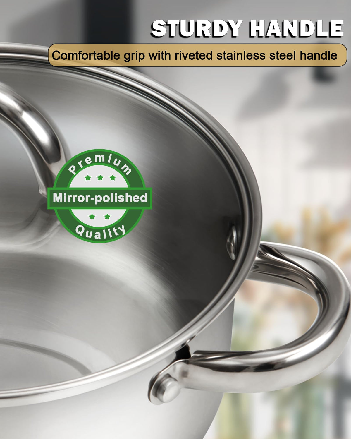 8 Quart Stainless Steel Stock Pot with Lid H457742