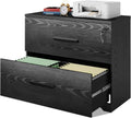 Black 2 Drawer Lateral File Cabinet with Lock E9190