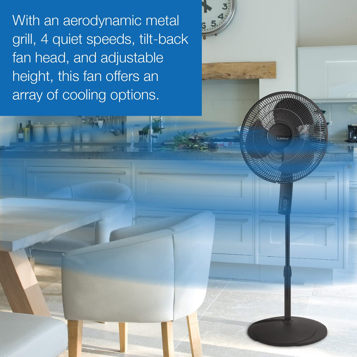 Oscillating Pedestal Fan 16" Black M884
